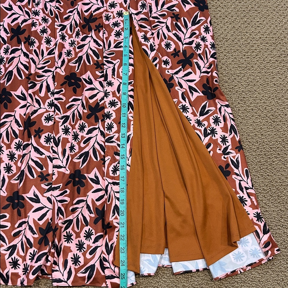 Alexia Admor Brielle Maxi Dress Large Pink Brown Multi Floral Wedding Formal - Picture 16 of 16